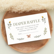 Baby in Bloom Wildflower Baby Shower Diaper Raffle