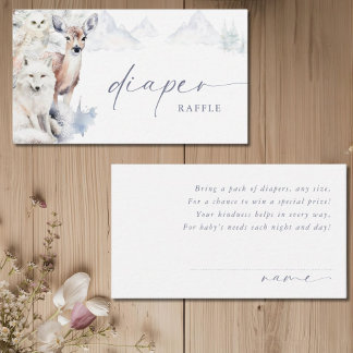 Carte D'accompagnement Baby It's Cold Outside Baby Shower Diaper Raffle