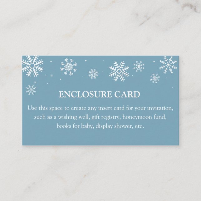 Carte D'accompagnement Baby it's Cold Outside Custom Enclôture Card (Devant)