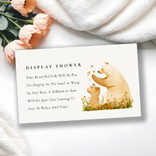 Carte D'accompagnement Baby Maman Ours Neutal Baby shower Affichage Douch