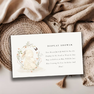 Carte D'accompagnement Baby Mum Bunny Floral Display Baby shower de douch