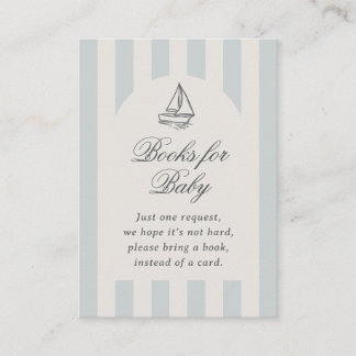 Carte D'accompagnement Baby On Board Elegant Blue Sailboat Books For Baby
