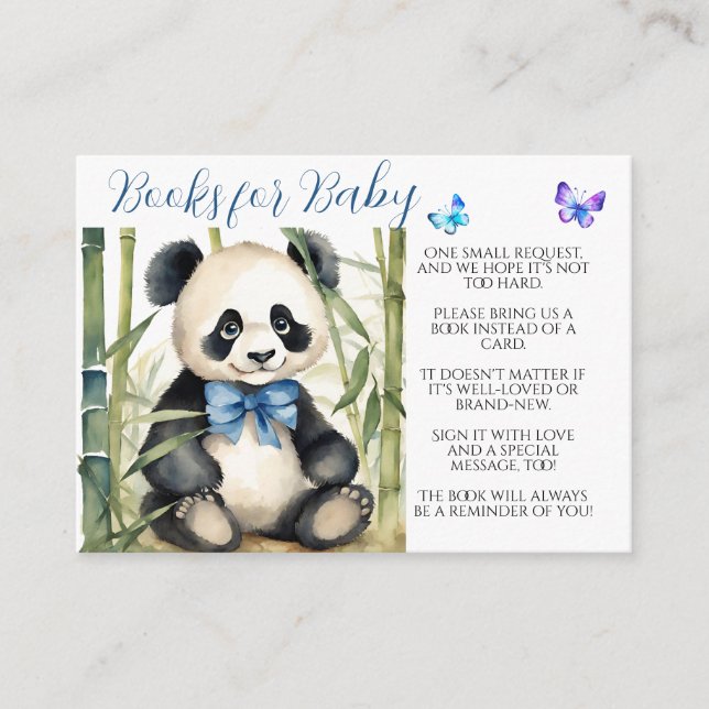 Carte D'accompagnement Baby Panda Bear Boy Books for Baby (Devant)