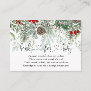 Carte D'accompagnement Baby shower À feuillage persistant hiver Pine Livr
