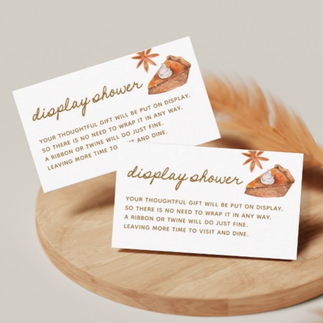 Carte D'accompagnement Baby shower à tarte Cutie avec douche (Créateur téléchargé)