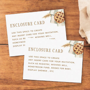 Carte D'accompagnement Baby shower à tarte Little Cutie personnalisé