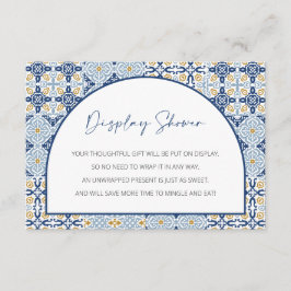 Carte D'accompagnement Baby Shower Affichage, Baby Shower Capri, Thème It