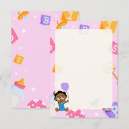 Carte D'accompagnement Baby shower Akili et moi