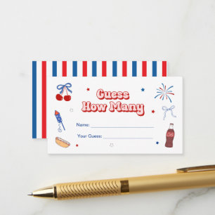 Carte D'accompagnement Baby Shower American Girl Devinez combien de jouet