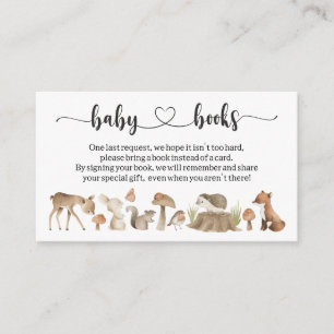 Carte D'accompagnement Baby shower animal forestier I Anniversaire Demand