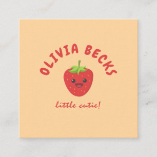 Carte D'accompagnement Baby shower aux fraises Little Cutie
