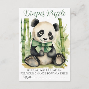 Carte D'accompagnement Baby shower bébé Panda Ours Raffle de couche de 