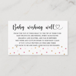 Carte D'accompagnement Baby shower, Bébé Wishing Well Encape Card