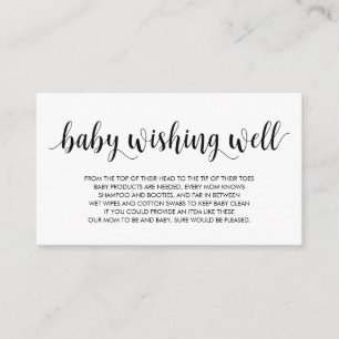 Carte D'accompagnement Baby shower, bien aimé, noir russe moderne