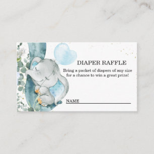 Carte D'accompagnement Baby shower bleu éléphant à balloon Refus de couch