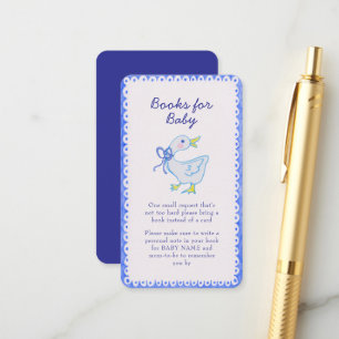 Carte D'accompagnement Baby shower Blue Silly Goose Demande