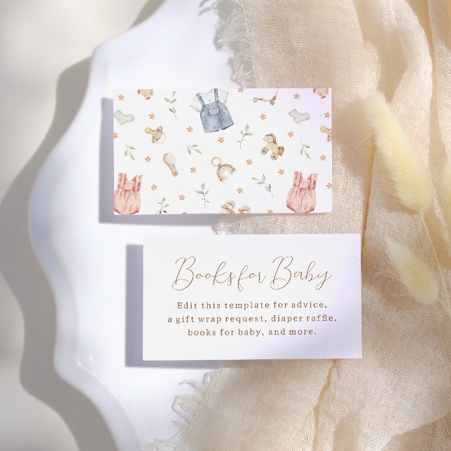 Carte D'accompagnement Baby shower Boho Baby Clothes (Créateur téléchargé)