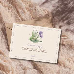 Carte D'accompagnement Baby Shower Cadeau de Couches Chenille Mignonne