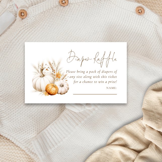 Carte D'accompagnement Baby shower citrouille de  de carafe à couches (Créateur téléchargé)