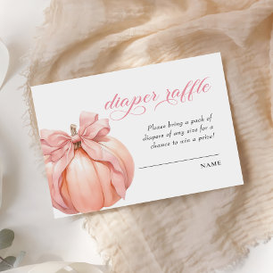 Carte D'accompagnement Baby shower Citrouille de la chaudière rose