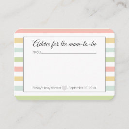 Carte D'accompagnement Baby shower conseil pour maman