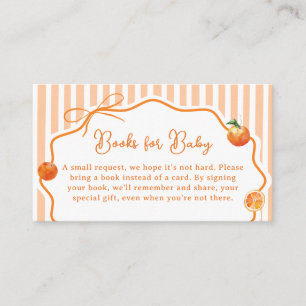 Carte D'accompagnement Baby Shower Couverture Orange Bébé Mignon Tirage a