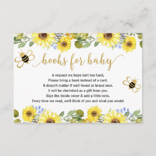 Carte D'accompagnement Baby shower d'abeilles insertion de demande de car
