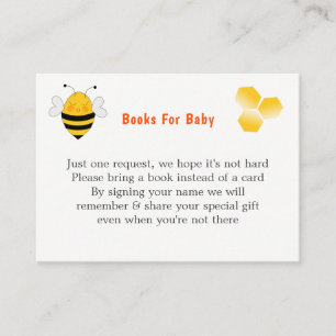 Carte D'accompagnement Baby shower d'abeilles Sexe Neutral