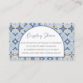 Carte D'accompagnement Baby shower d'affichage, thème italien non emballé