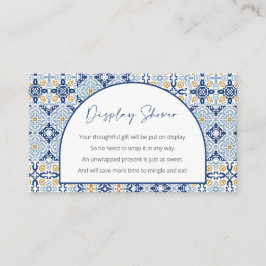 Carte D'accompagnement Baby shower d'affichage, thème italien non emballé