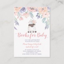 Baby shower d'agneau floral rose violet Demande de