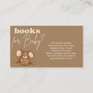 Carte D'accompagnement Baby shower d'attente moderne demande de livres