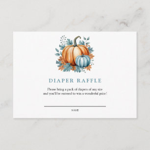 Carte D'accompagnement Baby shower d'automne citrouille   Fromage de couc