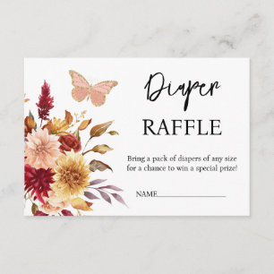 Carte D'accompagnement Baby shower d'automne du chapeau floral