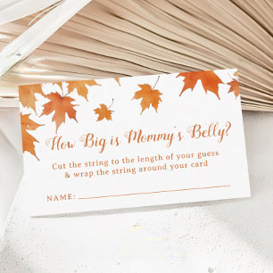 Carte D'accompagnement Baby shower d'automne Quelle est la taille de son 