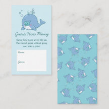 Baby shower De Baleine Mignonne Devinez Combien De