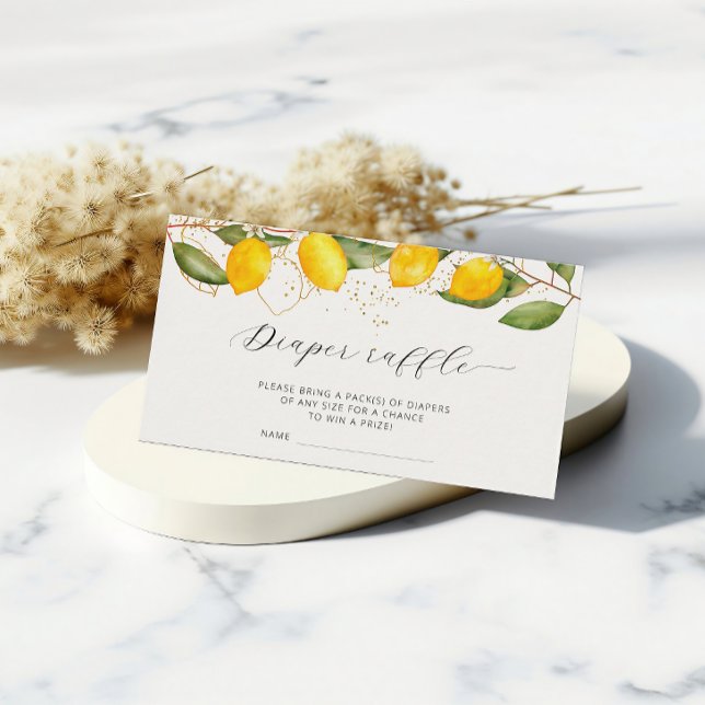 Carte D'accompagnement Baby shower de billet au chaudière d'été citron (Créateur téléchargé)