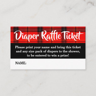Carte D'accompagnement Baby shower de billet de benne à couches de buffle
