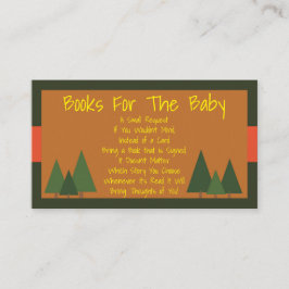 Carte D'accompagnement Baby shower De Bois Apportez Un Livre Infos