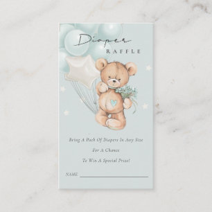 Carte D'accompagnement Baby shower de carafe à ballons bleu mou
