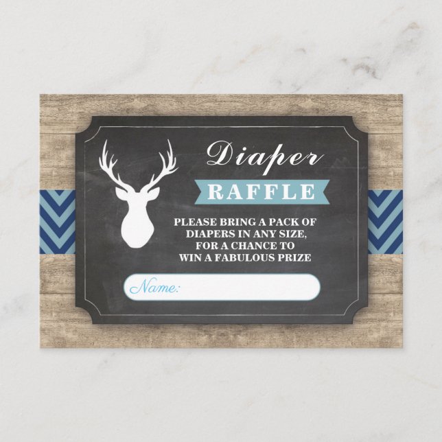 Carte D'accompagnement Baby shower de chapeau de raffle de couche Rustiqu (Devant)