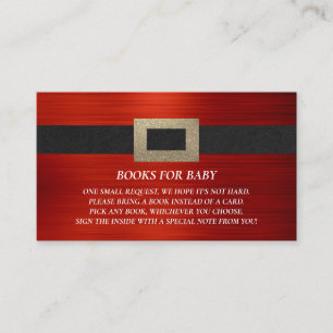 Carte D'accompagnement Baby shower de demande de livre Insérer Père Noël 