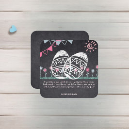 Carte D'accompagnement Baby shower de dessin de tableau de bord des oeufs