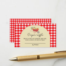 Baby shower de En vichy rouge rustique cultivé loc