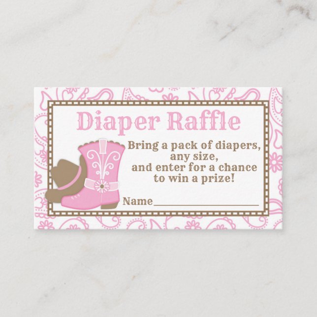 Carte D'accompagnement Baby shower de fille Déchets Raffin Billet rose (Devant)