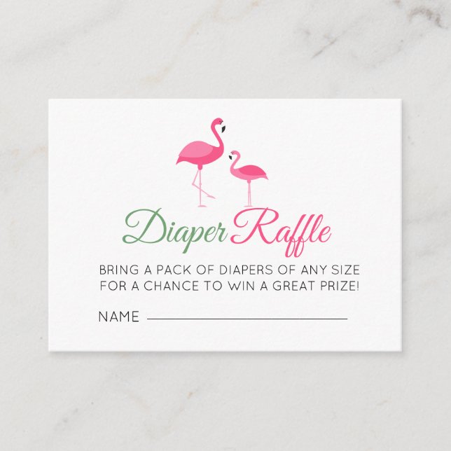 Carte D'accompagnement Baby shower de Flamant rose  rose (Devant)
