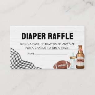 Carte D'accompagnement Baby Shower de Football Tirage au Sort de Couches