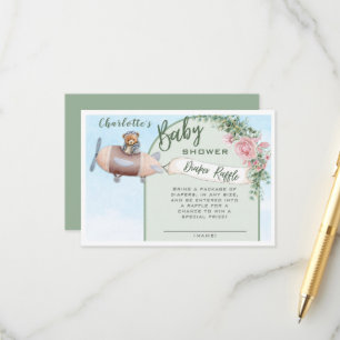 Carte D'accompagnement Baby shower de la couche de plongée de l'avion Bea
