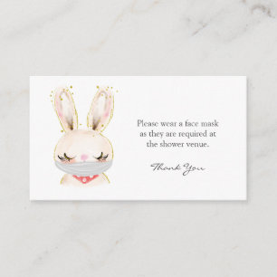 Carte D'accompagnement Baby shower de la demande de masque faciale de lap