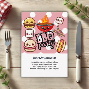 Carte D'accompagnement Baby shower de la fête du barbecue Cute Kawaii